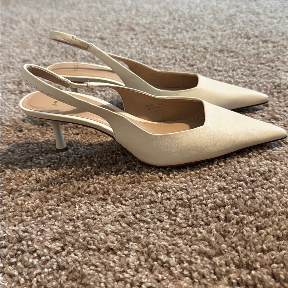 Mango Kitten Heel Pointed Shoe